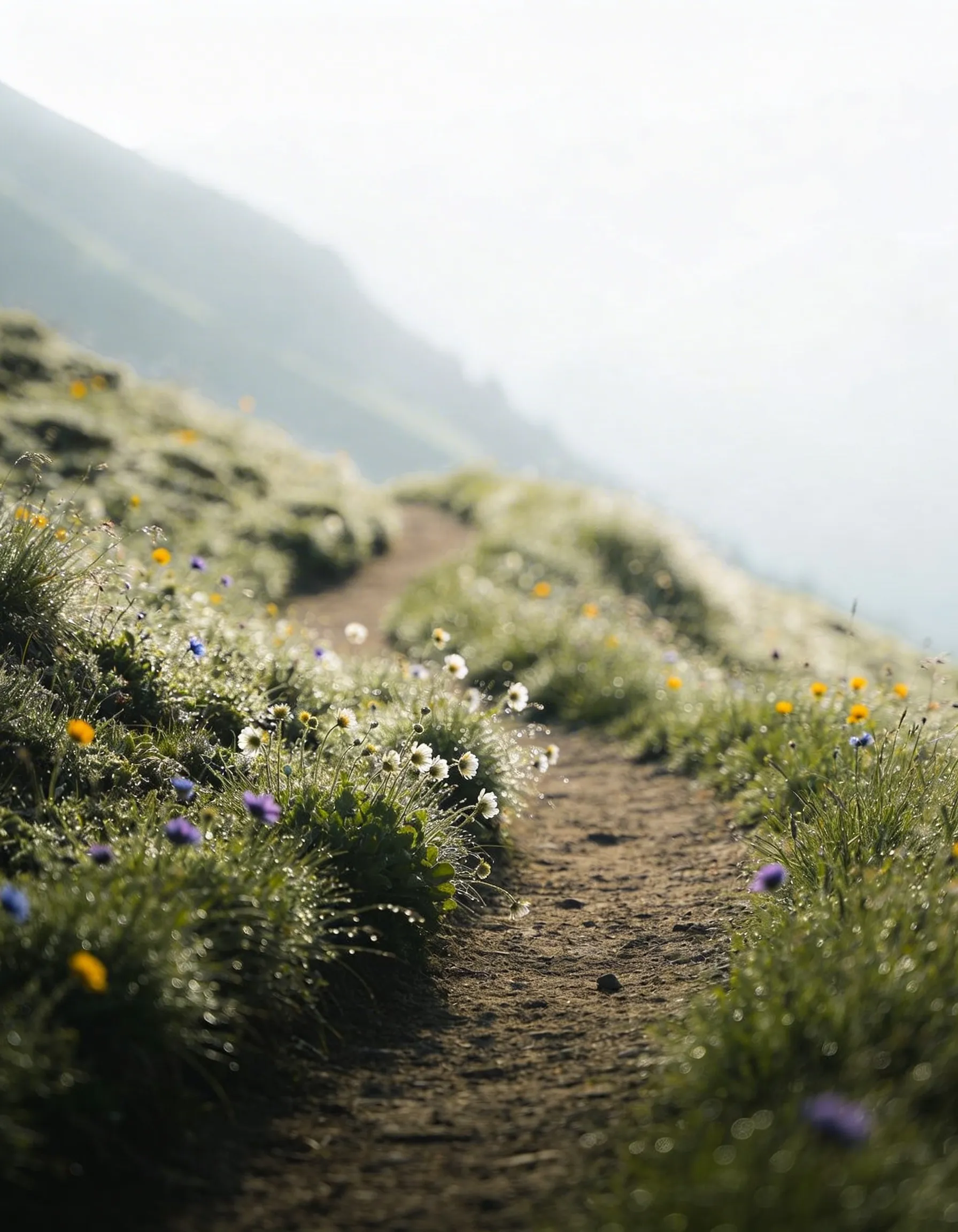 Freepik easy mountain trail through alpine meadow gentle p